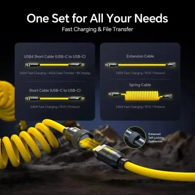 AOHI The Future Creative Power Cable-Rubber-PRO _ Yellow